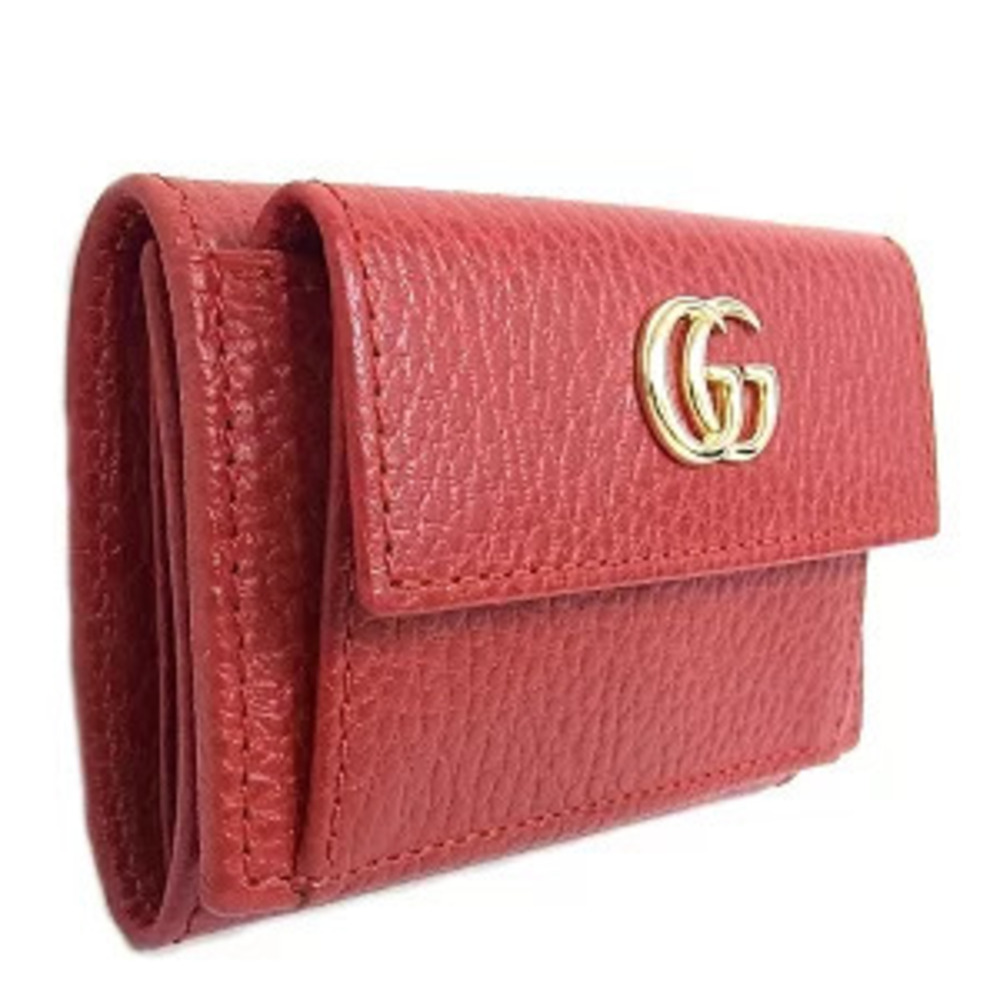Gucci Tri fold Wallet Closure GG Marmont Compact Leather - Picture 2 of 3